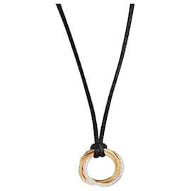 Collana Trinity Modello Medio in Oro 3 Toni e Diamanti Cartier