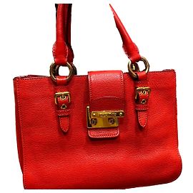Borsa a mano Miu Miu in pelle rossa