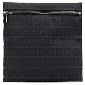 Fendi schwarze Zucchino-Canvas-Tasche