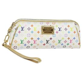 LOUIS VUITTON Pochette Kate Monogram Multicolore Bianco Bron M55212 LV Auth 82391SAV