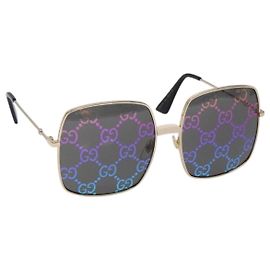 Gafas de sol GUCCI GG Plástico Oro 127736M Auth 127736M