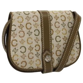 Céline Portafoglio a spalla in tela Macadam C di CELINE Khaki Auth sw190V