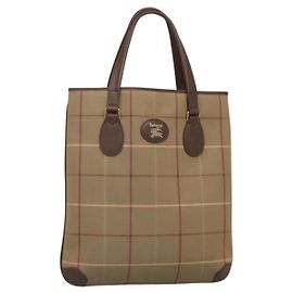 Autre Marque Borsa tote in tela Nova Check di Burberrys beige oro Auth bs28014