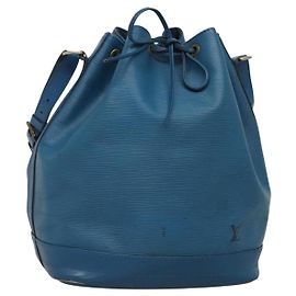 LOUIS VUITTON Borsa a Spalla Epi Noe Blu Toledo M44005 LV Auth gh458