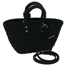 Borsa a mano Bistro Balenciaga in tela 2 in 1 nera 671342 Auth bs15695V