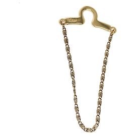 Christian Dior Necktie Chain metal Gold Tone Auth 85891