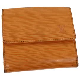 LOUIS VUITTON Epi Porte Monnaie Bier Cartes Crdit Mandarin M6348H LV Auth 81498