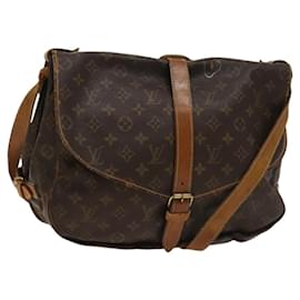 LOUIS VUITTON Monogram Saumur 30 Schultertasche M42256 LV Auth 131254