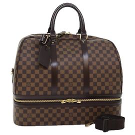 LOUIS VUITTON Damier Ebene Sac Sports Boston Bag SPO LV Auth 91129SV