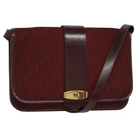 Borsa a spalla in tela Trotter Christian Dior rossa Auth KD240