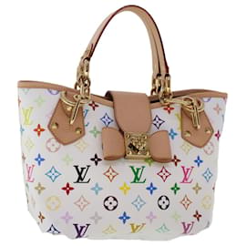 LOUIS VUITTON Borsa Tote Annie MM Monogram Multicolore Bianco M40307 LV Auth hk795SM