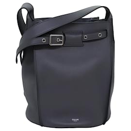 CELINE Gran bolsa Bolso de Hombro Cuero Gris Auth 74791SAM - Céline