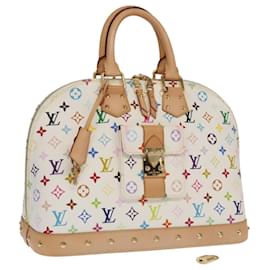 LOUIS VUITTON Borsa a Mano Alma GM Monogram Multicolore Bianca M40441 LV Auth 101776SM