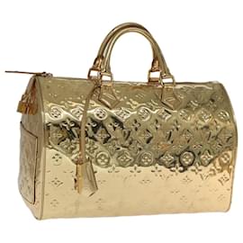 LOUIS VUITTON Borsa a Mano Monogram Miroir Speedy 35 Oro M95785 LV Auth 106299SM