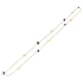Collar de piedra Mark Coco CHANEL Oro CC Auth am5561V