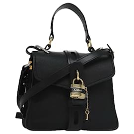Borsa Chloe Small Day Abbey in pelle 2way nera Auth yk16365AV - Chloé