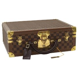 LOUIS VUITTON Trunk Cotteville 40 Damier Ebene LV Auth 29607SV