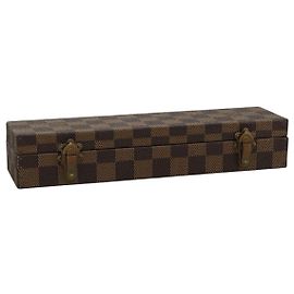 LOUIS VUITTON Damier Ebene Uhrenetui Zubehör Etui LV Auth 95137SV