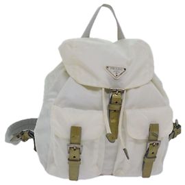 Zaino PRADA in nylon bianco argento autentico 85291V