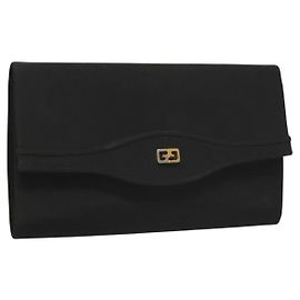 Borsa a mano Gucci in nylon nero e oro Auth ep9712