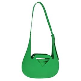 Autre Marque Borsa a spalla Triangle Punch in gomma verde Auth 108918V di BOTTEGA VENETA