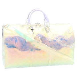 LOUIS VUITTON Monogram Prism Keepall Bandouliere 50 BostonBag M53271 Auth 28628S