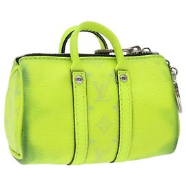LOUIS VUITTON Taigalama Portachiavi Mini Keepall Charm Giallo M01048 Auth MX390