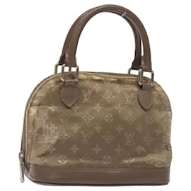 LOUIS VUITTON Borsa a Mano Little Alma in Satin Monogram Grigio M92147 LV Auth MY080
