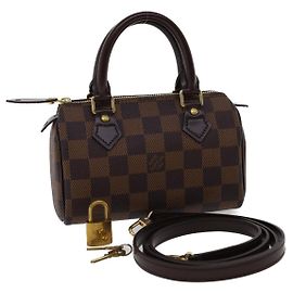 LOUIS VUITTON Mini Speedy Handtasche Damier Ebene M41534 LV Auth 25202SM