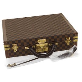 LOUIS VUITTON Trunk Presidente Damier Ebene SPO N47500 LV Auth 29584SM