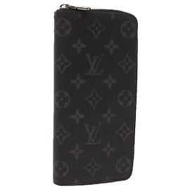 Cartera Vertical Zippy Monogram Eclipse LOUIS VUITTON M62295 Auth 65226SM