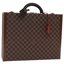 LOUIS VUITTON Valigetta Attache Damier Ebene Borsa a Mano LV Auth 74042SM