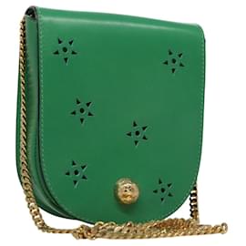 Céline Borsa a Spalla CELINE in Pelle Verde Oro Auth 114967V