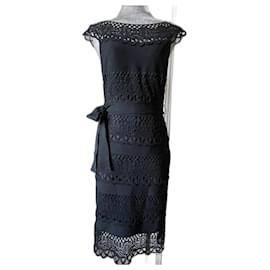 Dior Kleid aus Häkelspitze Schwarz