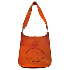 Borsa a mano Hermès Evelyne 31 Arancione in pelle