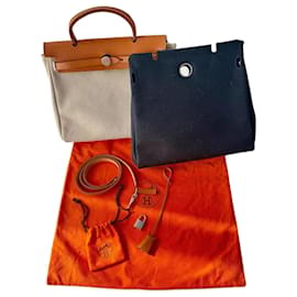 Sac à main Hermès Herbag 31 Beige en Toile