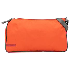 Borsa a spalla Prada in tessuto arancione sportivo