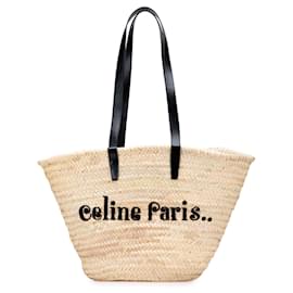 Céline Celine Panier Tote Classic aus Raffia Beige