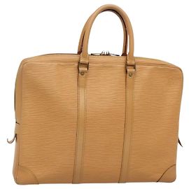 LOUIS VUITTON Bolsa Porta Documentos de Viagem Epi Winnipeg Bege LV Auth bs27743