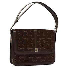 Borsa a Spalla GIVENCHY in Camoscio Marrone Oro Auth bs27977 - Givenchy