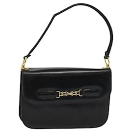 Céline Borsa a Spalla CELINE in Pelle Nera Oro Auth 131641