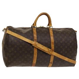 LOUIS VUITTON Monogram Keepall Bandouliere 55 Boston Tasche M41414 LV Auth 127999