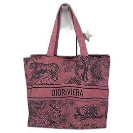 Borsa Tote Christian Dior Riviera Viola in Cotone