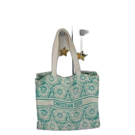 Christian Dior Riviera Tote Bag Grün Baumwolle
