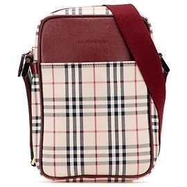Burberry braune Hauskaros Canvas Umhängetasche