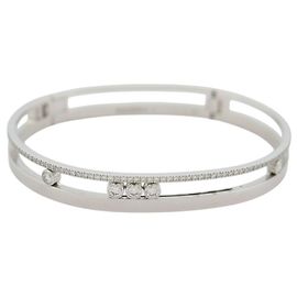 NUOVO BRACCIALE MESSIKA BANGLE MOVE ROMANE 6514 ORO BIANCO DIAMANTE JONC 15 CM