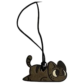Charm Leather Cat Military Green - Autre Marque