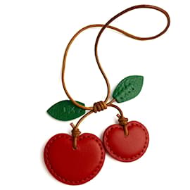 Charm Leather Cherries Red - Autre Marque
