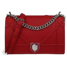 Bolso de hombro Diorama mediano rojo Christian Dior