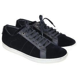 Saint Laurent Schwarze Signature Court Lips Low Top Sneakers